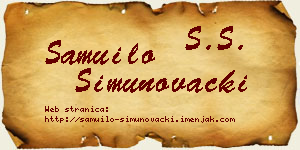 Samuilo Šimunovački vizit kartica